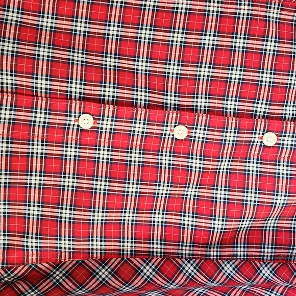 Tommy Hilfiger, Women's, Sz 10, Red, Black, White, Navy Plaid Blouse - Picture 2 of 8